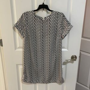 Sugarlips shift dress, black/white, medium